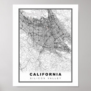 Póster Mapa del Valle de Silicio