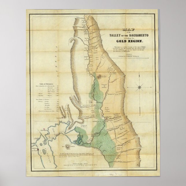Póster Mapa del Valle del Sacramento (Frente)