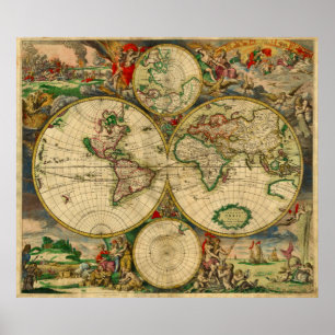 Póster Mapa del Viejo Mundo de Gorgoeus