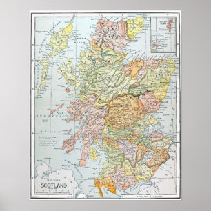 PÓSTER MAPA: ESCOCIA