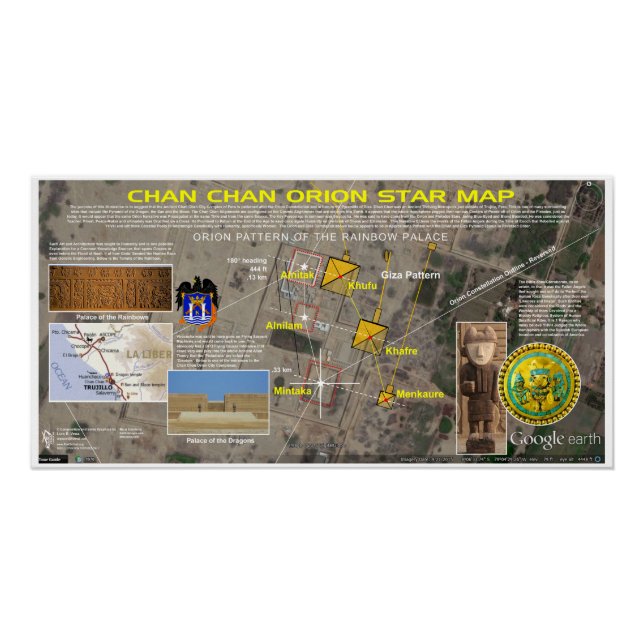 Póster Mapa estelar de Chan Chan Orion (Anverso)