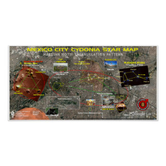 Póster Mapa Estrella de Ciudad de México