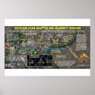 Póster Mapa Estrella del Vaticano