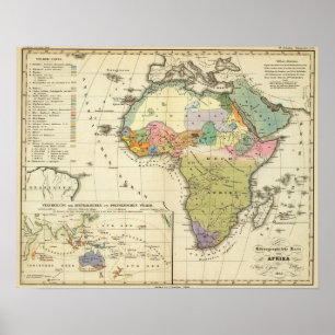 Póster Mapa etnográfico de África