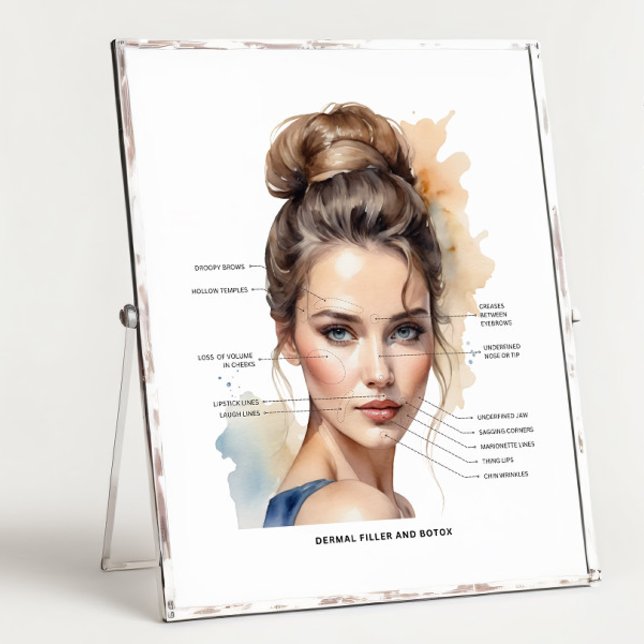 Póster Mapa Facial Para Relleno Dermal Y Botox (Subido por el creador)