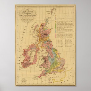 Póster Mapa físico y mineralógico
