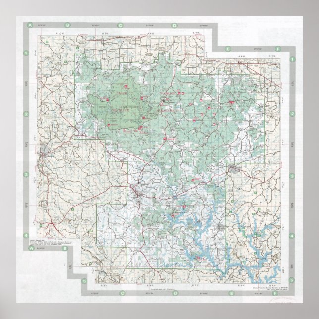 Póster Mapa forestal nacional de los bancos (2006) (Frente)