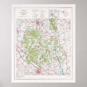 Póster Mapa forestal nacional de resumen (1975)