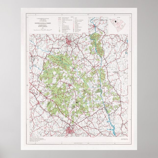 Póster Mapa forestal nacional de resumen (1975) (Frente)