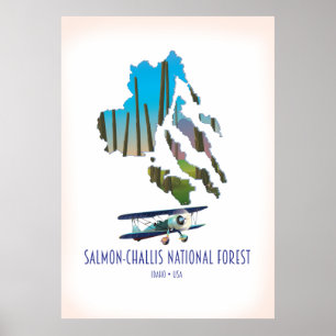 Póster Mapa forestal nacional de Salmon-Challis