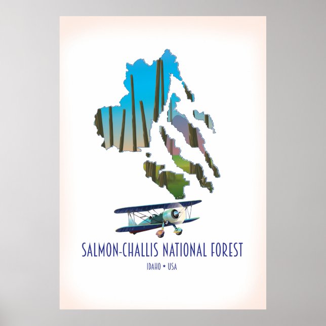 Póster Mapa forestal nacional de Salmon-Challis (Frente)
