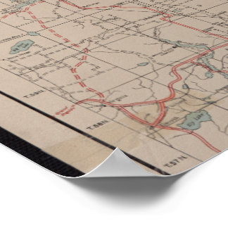 Póster Mapa forestal nacional superior de 1928 - BWCA