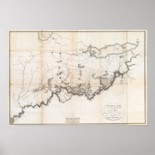 Póster Mapa general del curso del Ohio