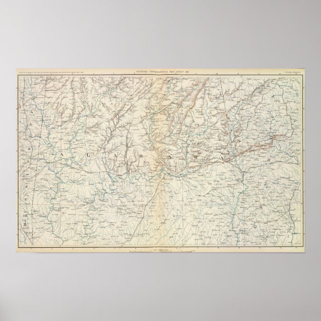 Póster Mapa general XIII (Frente)