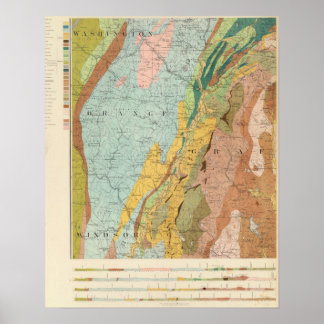 Póster Mapa geológico de New Hampshire 2