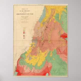 Póster Mapa geológico de Utah