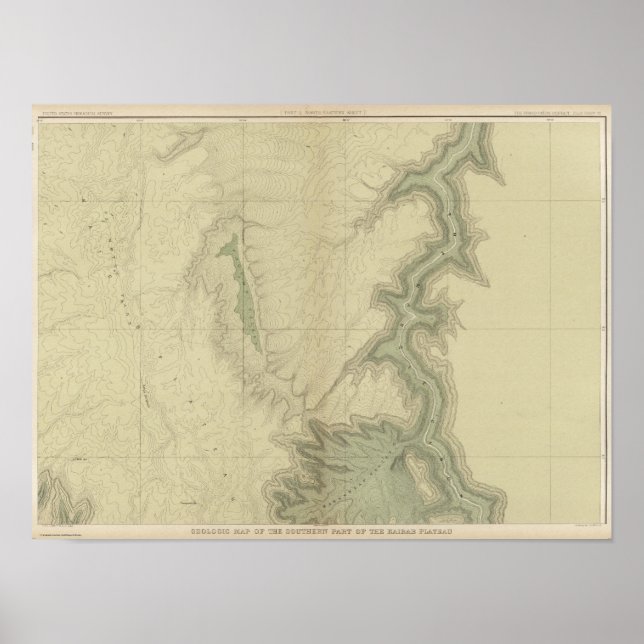 Póster Mapa Geológico Del Sur 3 (Frente)