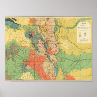 Póster Mapa Geológico General de Colorado