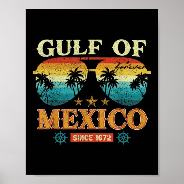 Póster Mapa Histórico Del Golfo De México 1569 (Frente)