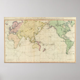 Póster Mapa histórico del gráfico general