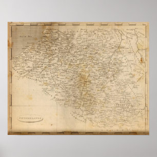 Póster Mapa holandés por Arrowsmith