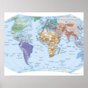 Póster Mapa ilustrado 4