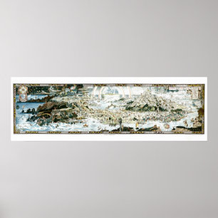 Póster Mapa Imaginario de las Islas Fairyland 1920