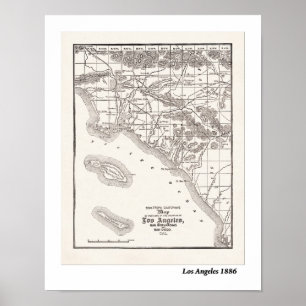 Póster Mapa LA de 1886