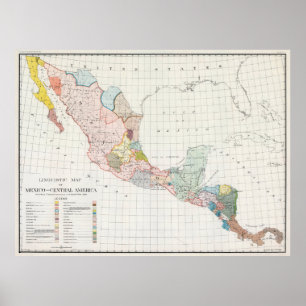 Póster Mapa Lingüístico de la Antigua América Central (19