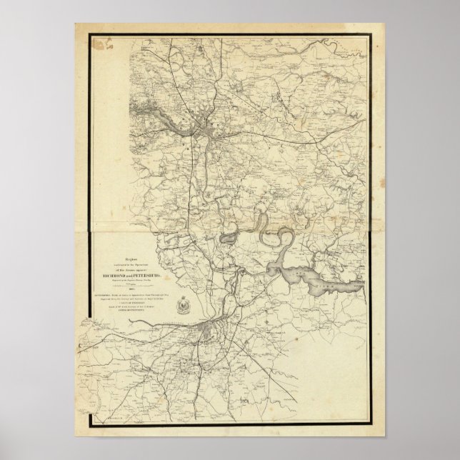 Póster Mapa militar de Estados Unidos (Frente)