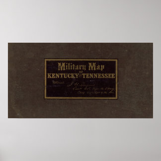 Póster Mapa militar de Kentucky, Tennessee
