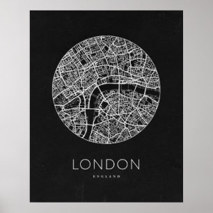 Póster Mapa minimalista de Londres