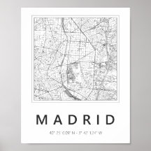 Mapa minimalista de Madrid