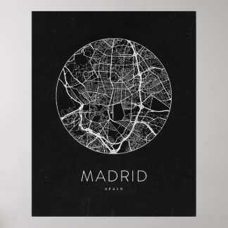 Póster Mapa minimalista de Madrid