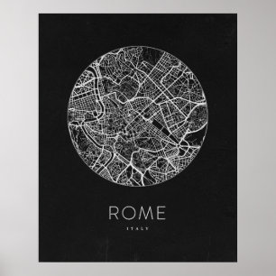 Póster Mapa minimalista de Roma