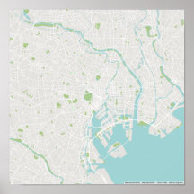 Mapa minimalista de Tokio