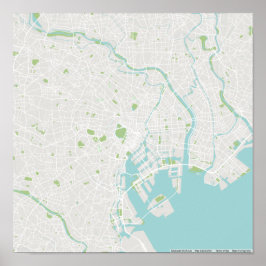 Póster Mapa minimalista de Tokio