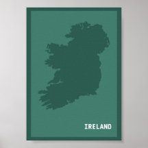Mapa Moderno De Irlanda / Éire | Isla Esmeralda Ir
