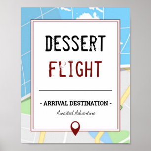 Póster Mapa moderno Viajes Rótulo de postre