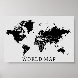 Póster Mapa mundial