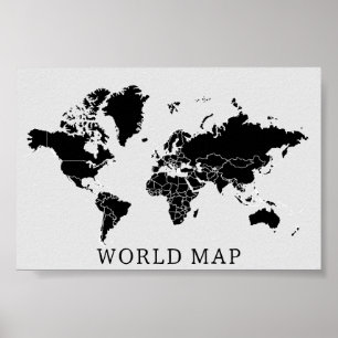 Póster Mapa mundial