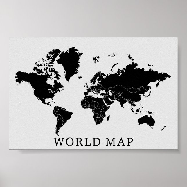 Póster Mapa mundial (Frente)