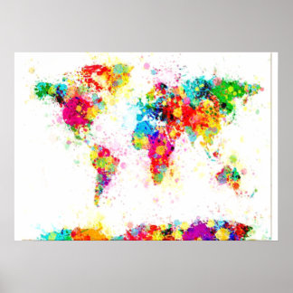 Póster Mapa mundial