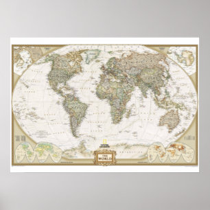 Póster Mapa mundial