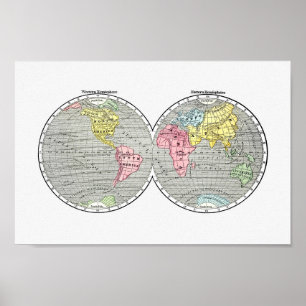 Póster Mapa mundial