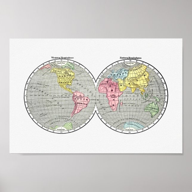 Póster Mapa mundial (Frente)