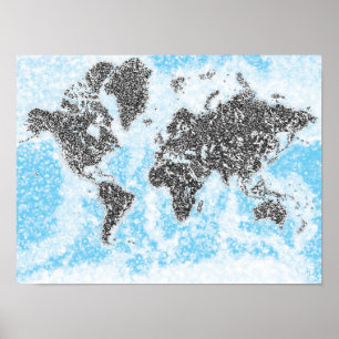 Póster Mapa mundial