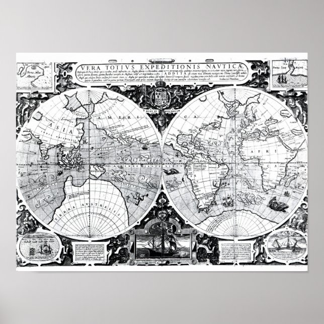 Póster Mapa mundial (Frente)