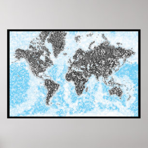 Póster Mapa mundial
