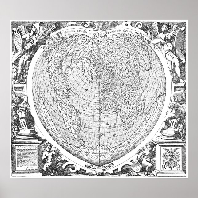 Póster Mapa Mundial 1566 (Frente)